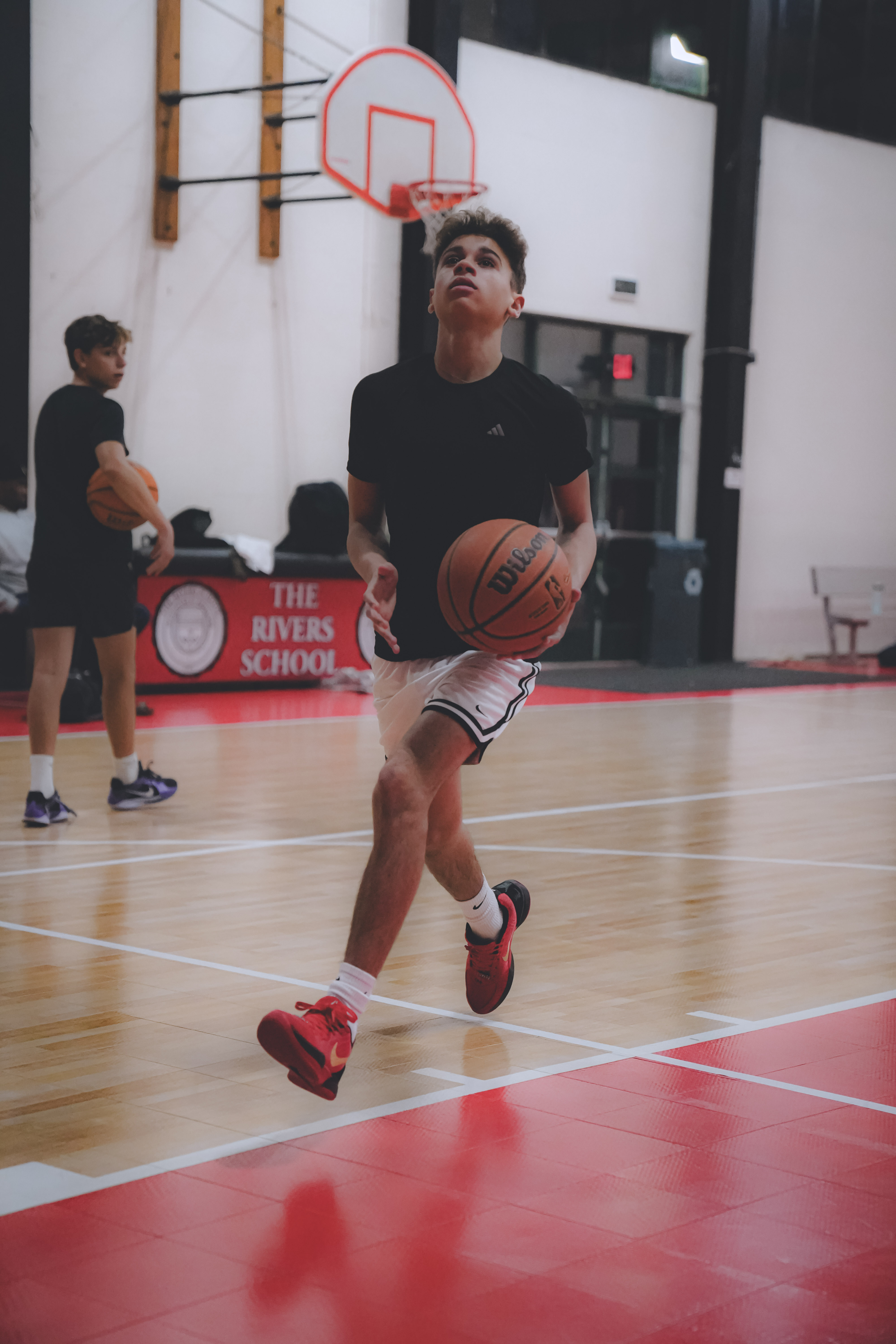 Small group basketball training session